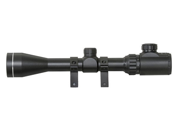 3-9X40 Illuminated Reticle Rifle Scope With High 20mm Mounts 