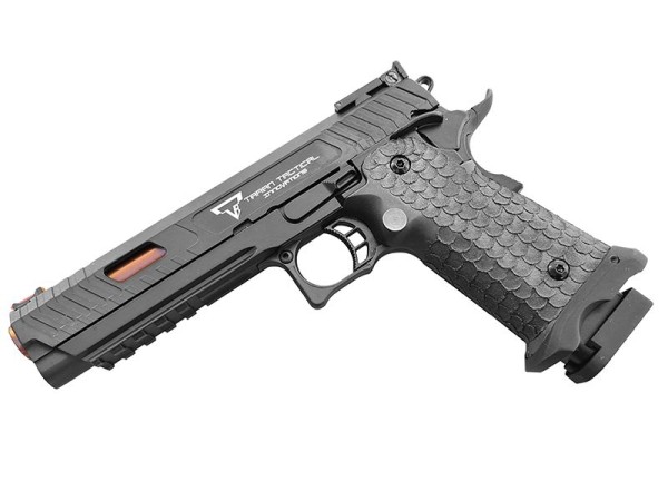 Jag Precision x Taran Tactical Full Metal International Licensed JW3 Combat Master Gas Blowback Pistol (Black & Gold) 