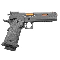 Jag Precision x Taran Tactical Full Metal International Licensed JW3 Combat Master Gas Blowback Pistol (Black & Gold) 
