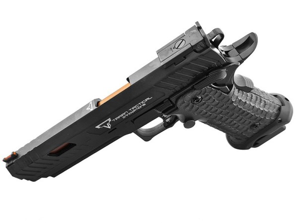 Jag Precision x Taran Tactical Full Metal International Licensed JW3 Combat Master Gas Blowback Pistol (Black & Gold) 