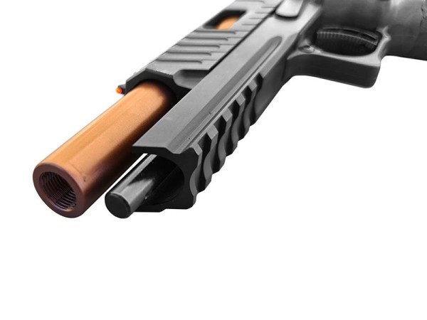 Jag Precision x Taran Tactical Full Metal International Licensed JW3 Combat Master Gas Blowback Pistol (Black & Gold) 