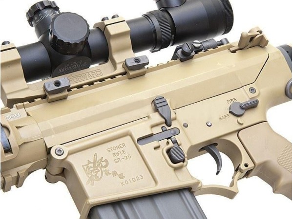Ares - KNIGHTS SR25 Carbine (locked to semi EFCC) DMR AEG (Tan) (ARES-SR-005E)(400 fps)