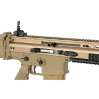 Double Bell SCAR-H AEG with 20mm Rail System (Black / Tan)  Double Bell SCAR-H AEG with 20mm Rail System (Black / Tan)