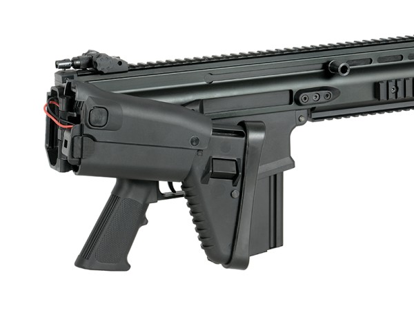 Double Bell SCAR-H AEG with 20mm Rail System (Black / Tan)  Double Bell SCAR-H AEG with 20mm Rail System (Black / Tan)