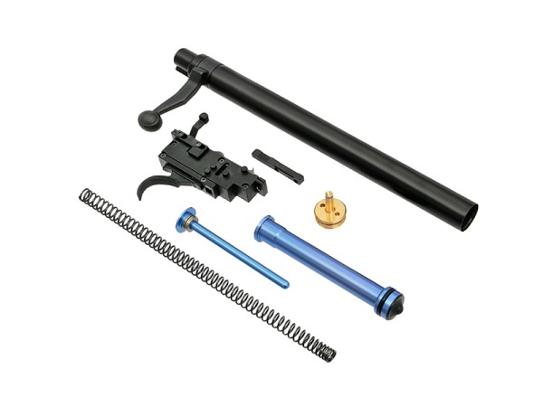 CYMA CM.702A-U Fluted Barrel Spring Sniper Rifle Upgraded 500fps (Black) 