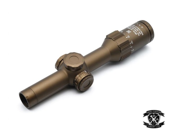 Evolution Gear LPVO FFP TANGO-6T Style 1-6x24 MilSpec Markings (Black / Burnt Bronze) 