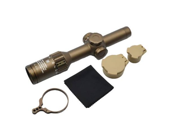 Evolution Gear LPVO FFP TANGO-6T Style 1-6x24 MilSpec Markings (Black / Burnt Bronze) 