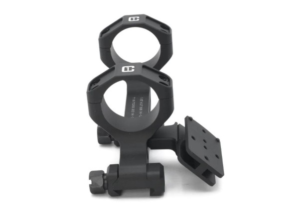 C1 Style Scope Mount for 34mm Tubes with T2/T1 / RMR Offset Mount 1.54" Tall (Black / DE)