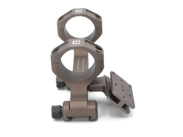 C1 Style Scope Mount for 34mm Tubes with T2/T1 / RMR Offset Mount 1.54" Tall (Black / DE)