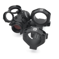 C1 Style Scope Mount for 34mm Tubes with T2/T1 / RMR Offset Mount 1.54" Tall (Black / DE)