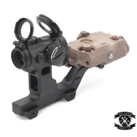 GBRS Style Mount for T1/T2 Red Dot Sight and PEQ 2.9" Tall (Black / DE) 