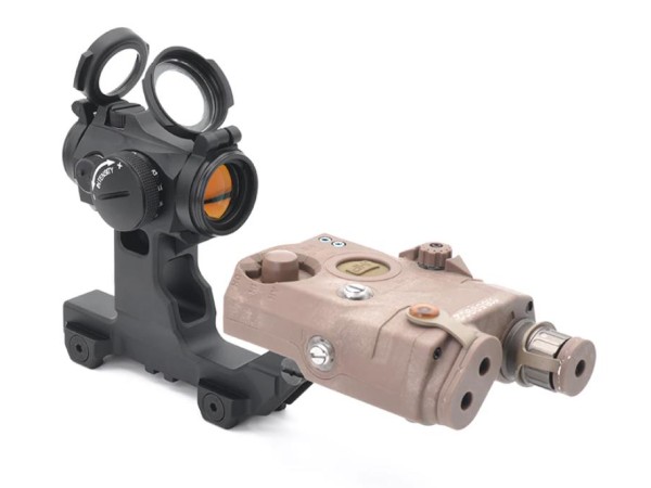 GBRS Style Mount for T1/T2 Red Dot Sight and PEQ 2.9" Tall (Black / DE) 