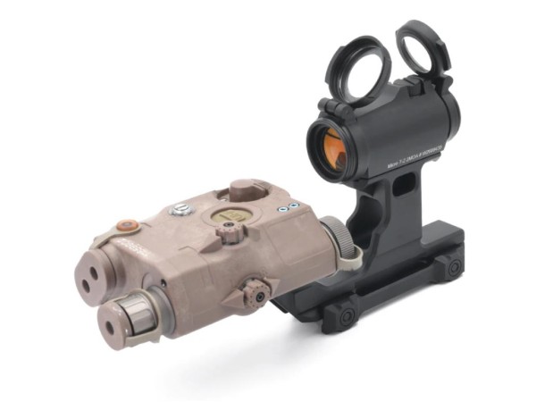 GBRS Style Mount for T1/T2 Red Dot Sight and PEQ 2.9" Tall (Black / DE) 