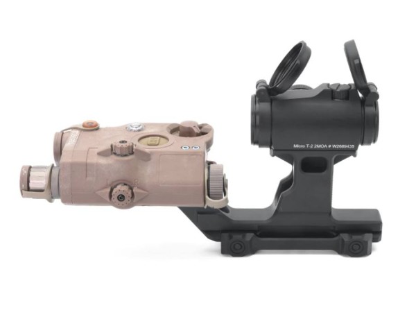 GBRS Style Mount for T1/T2 Red Dot Sight and PEQ 2.9" Tall (Black / DE) 
