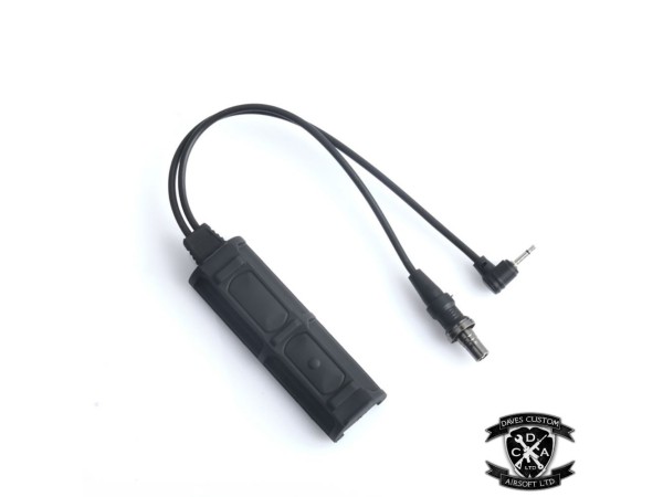 WADSN Remote Dual Switch with SF & 2.5mm Jack Connectors 20mm Rail Mounted (Black)