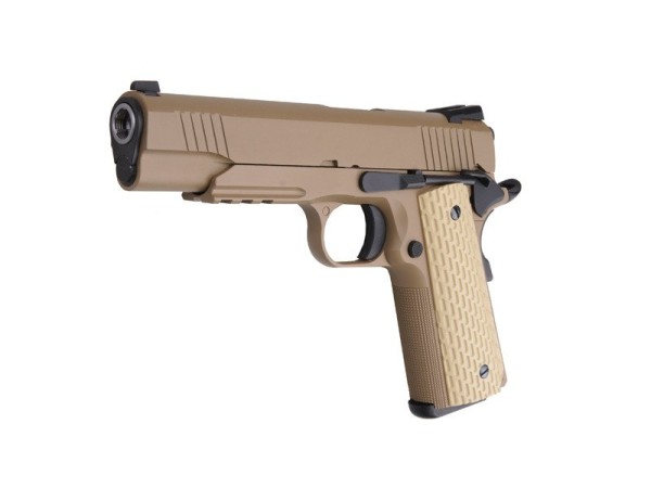 WE M1911 K-Warrior Gas Blowback Pistol (Tan)