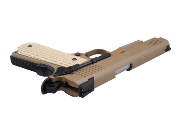 WE M1911 K-Warrior Gas Blowback Pistol (Tan)