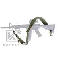 KRYDEX Cordura Modular Rifle Sling With Quick Adjust & Clips (Coyote Brown, Ranger Green, Black, Multi-Cam, Grey) 