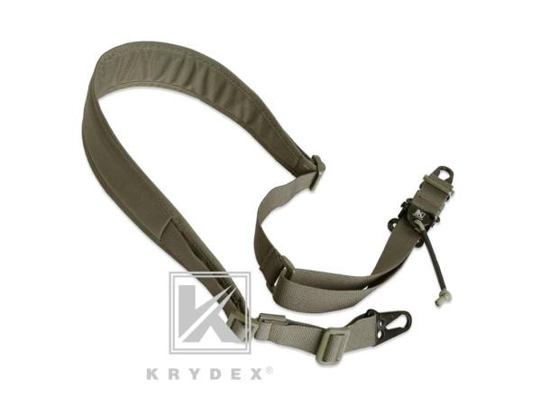 KRYDEX Cordura Modular Rifle Sling With Quick Adjust & Clips (Coyote Brown, Ranger Green, Black, Multi-Cam, Grey) 