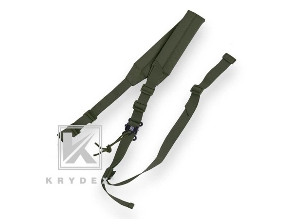 KRYDEX Cordura Modular Rifle Sling With Quick Adjust & Loops (Coyote Brown, Ranger Green, Black, Multi-Cam) 