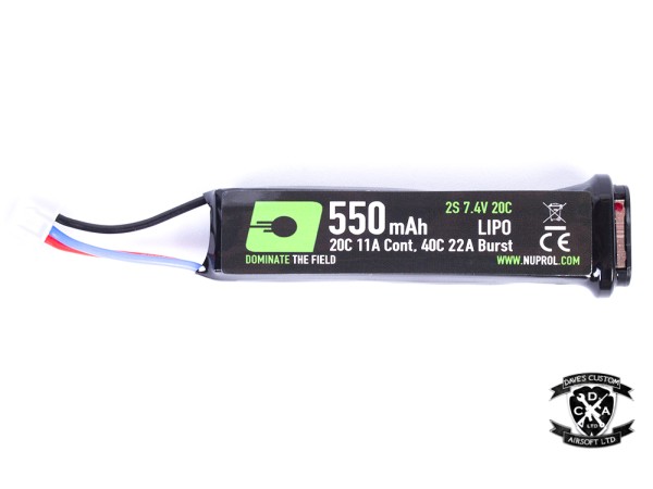 NUPROL 550mah 7.4v 20c Lipo AEP Battery 
