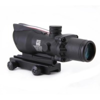 4x Magnified ACOG With Working Red Fibre Optic (Black) 