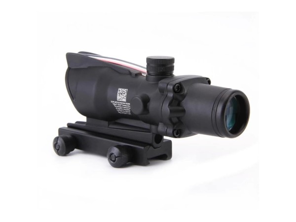 4x Magnified ACOG With Working Red Fibre Optic (Black) 
