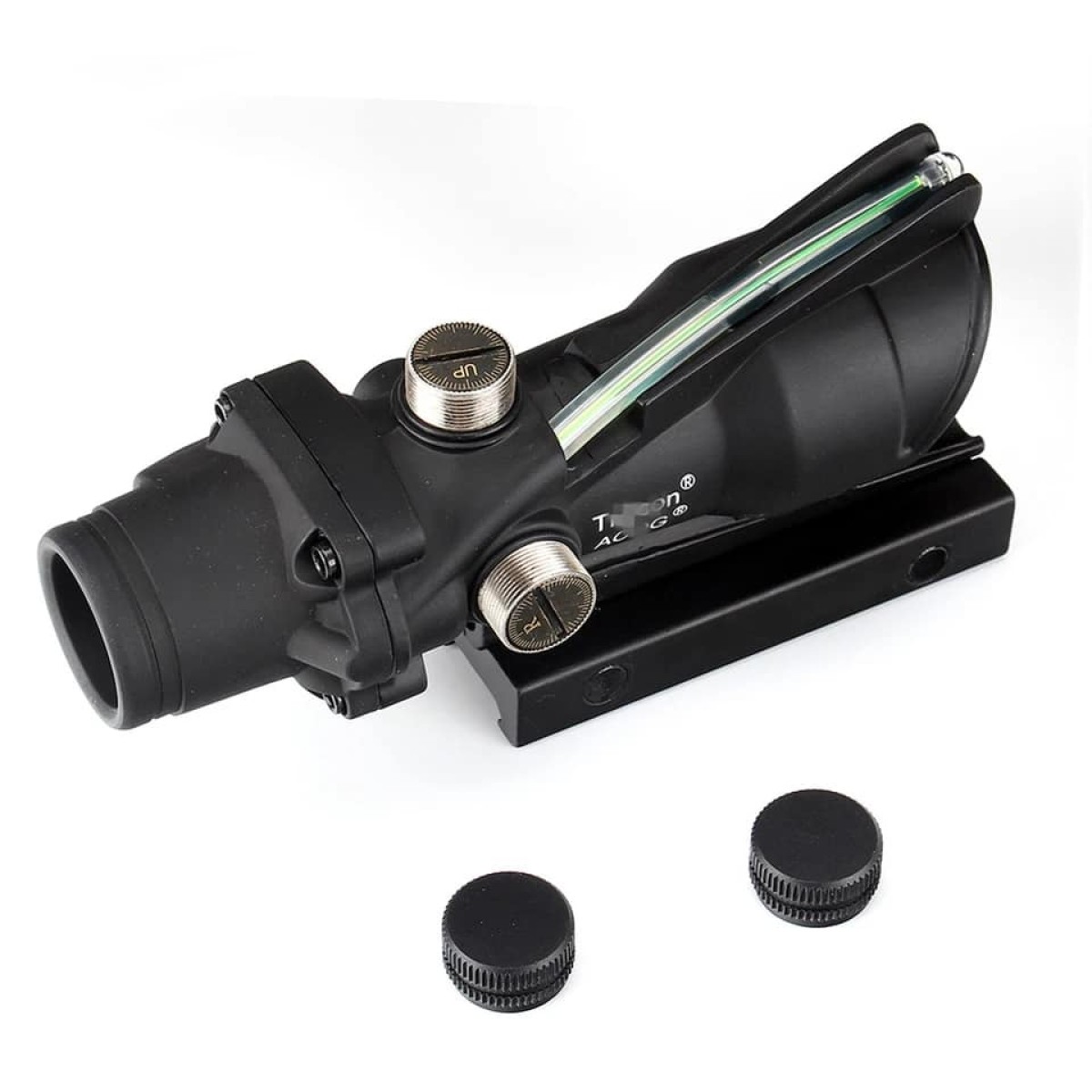 4x Magnified ACOG With Working Red Fibre Optic (Black)