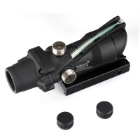4x Magnified ACOG With Working Red Fibre Optic (Black) 
