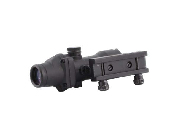 4x Magnified ACOG With Working Red Fibre Optic (Black) 