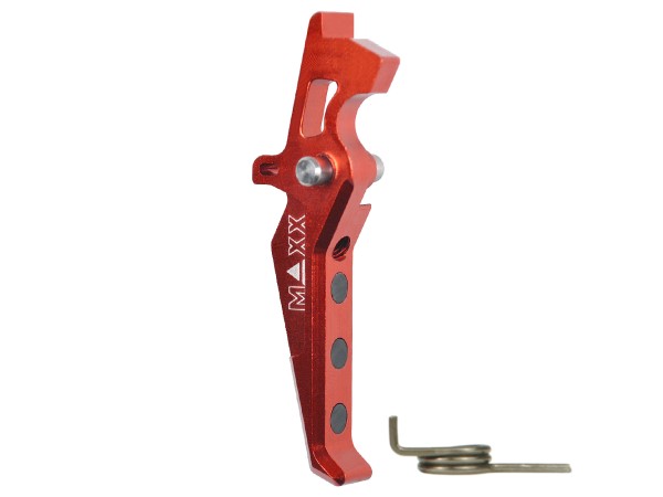 MAXX Model - CNC Aluminium Advanced Trigger (Style E) Blue / Titatium / Red / Black 