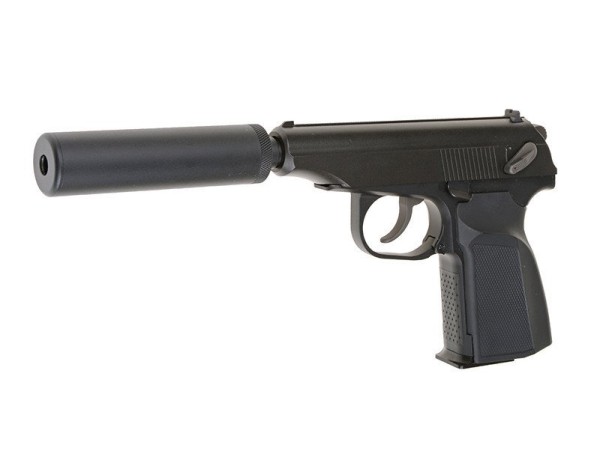 WE Makarov 654K Gas Blowback Pistol (Black) - Ex Display 