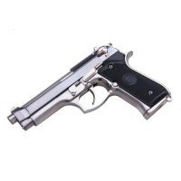 WE M92 Full Metal Gas Blowback Pistol (Silver)