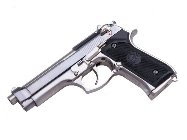WE M92 Full Metal Gas Blowback Pistol (Silver)
