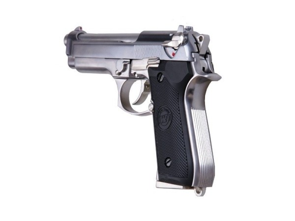 WE M92 Full Metal Gas Blowback Pistol (Silver)