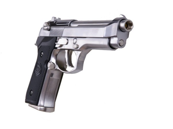 WE M92 Full Metal Gas Blowback Pistol (Silver)