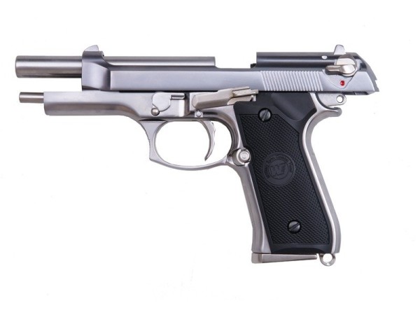 WE M92 Full Metal Gas Blowback Pistol (Silver)