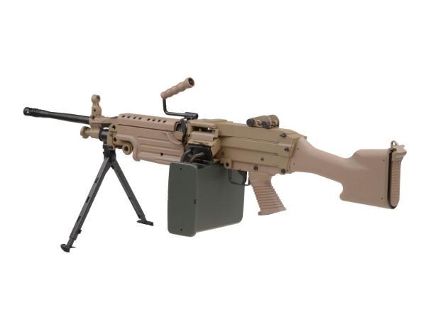 A&K M249 Polymer Body with Drum Magazine (Tan)