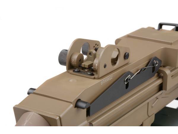 A&K M249 Polymer Body with Drum Magazine (Tan)