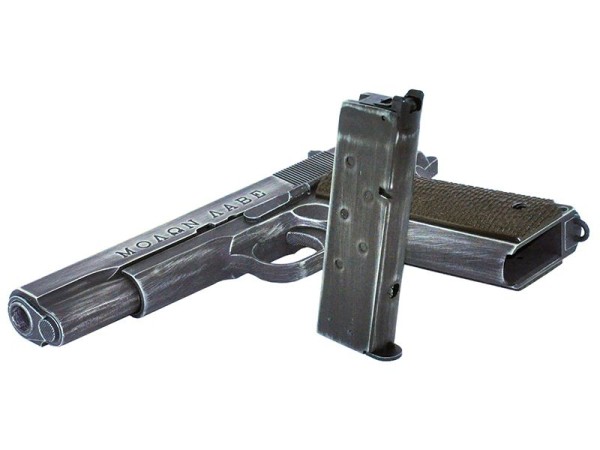 Armorer Works Custom 1911 Weathered Gas Blowback Pistol AW-NE2002 ("Molon Labe")