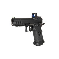 Armorer Works Custom Black Ace Hi-Capa GBBP with Reflex Sight AW-HX2602 (Black) 