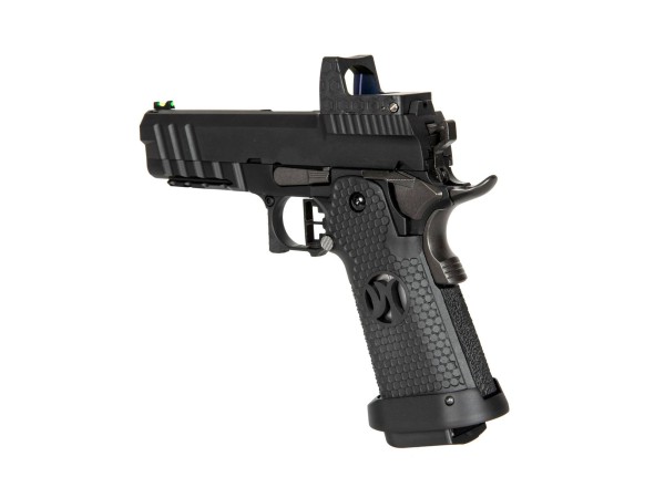 Armorer Works Custom Black Ace Hi-Capa GBBP with Reflex Sight AW-HX2602 (Black) 