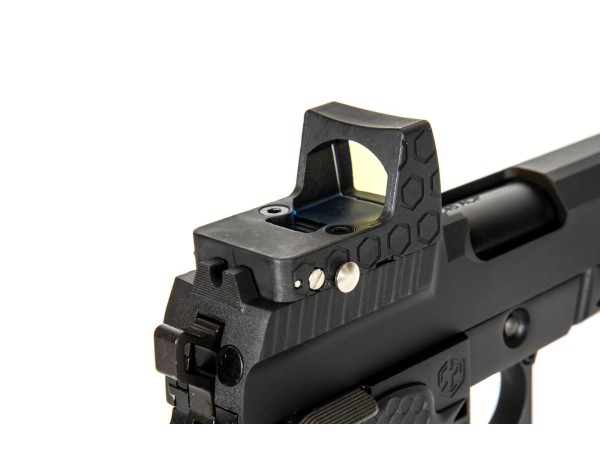 Armorer Works Custom Black Ace Hi-Capa GBBP with Reflex Sight AW-HX2602 (Black) 