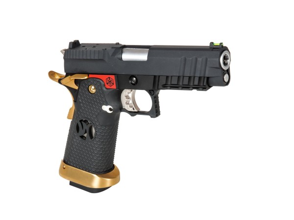 Armorer Works Hi-Capa GBBP with Reflex Sight AW-HX2601 (Black & Gold) 