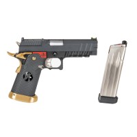 Armorer Works Hi-Capa GBBP with Reflex Sight AW-HX2601 (Black & Gold) 