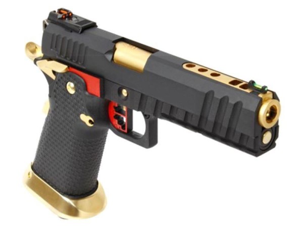 Armorer Works Hi-Capa GBBP Full / Semi Auto AW-HX2032 (Black & Gold) 