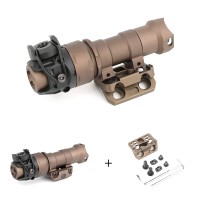 WADSN KIJI K1 Flashlight with Thorntail6 Offset Scout Mount KeyMod & M-LOK (Black / DE) 