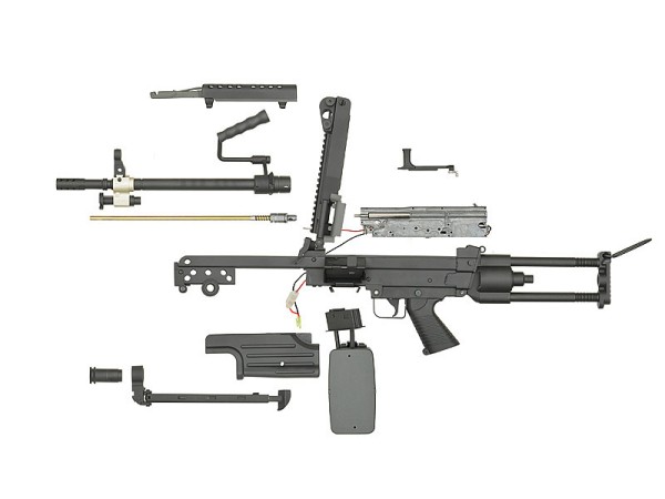A&K FN Licensed Full Metal M249 PARA LMG (Black) 