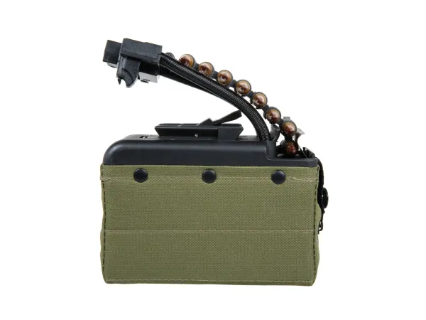 A&K electric box magazine 2,000 rounds for M249 with imitation ammunition (OD) 