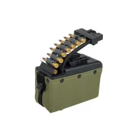 A&K electric box magazine 2,000 rounds for M249 with imitation ammunition (OD) 